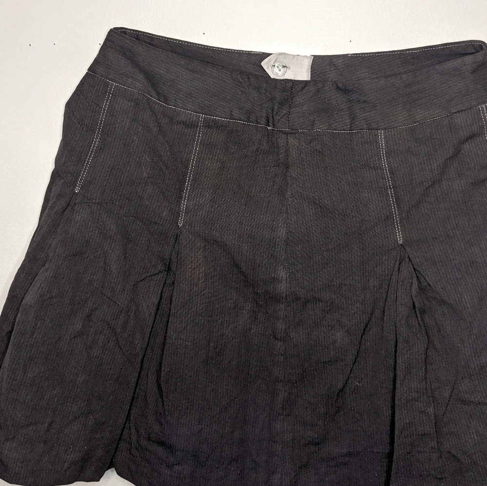Dark grey pinstripe school skirt